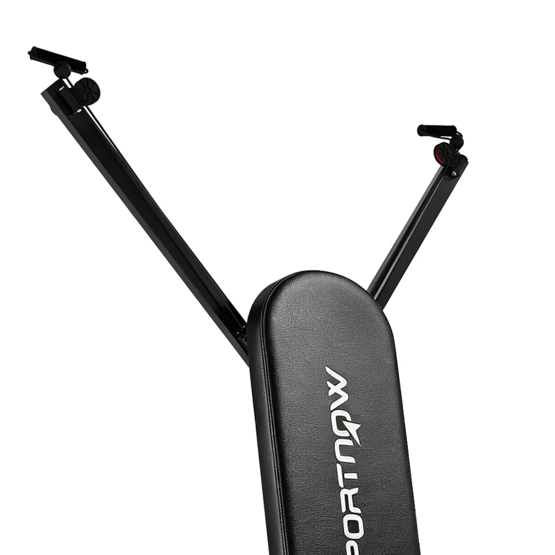 SPORTNOW Banco Ajustable con Bandas de Resistencia Plegable Inclinado/Declinado/Plano 75x45 cm Negro