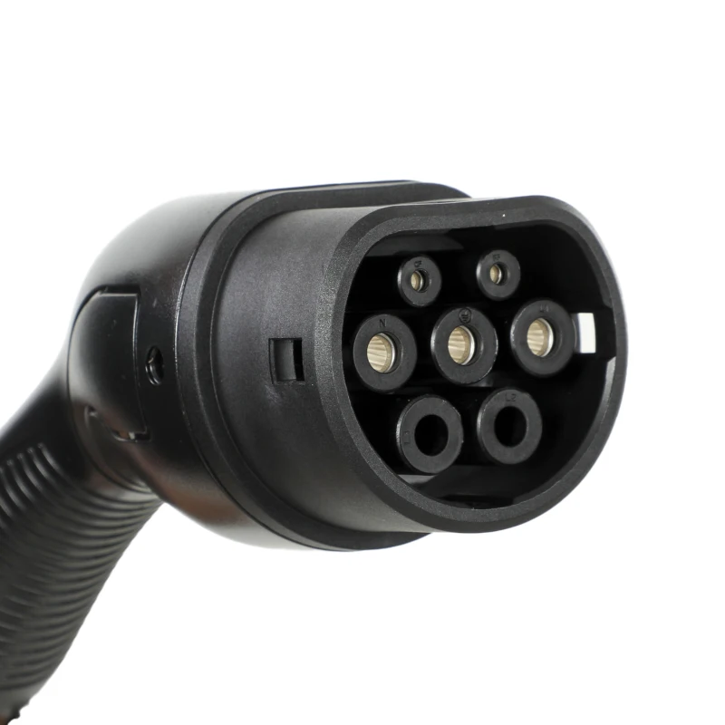 HOMCOM Cable de Carga Coche Eléctrico Tipo 2 3,7kW 5m 6-16A Temporizador 1-12h Enchufe Schuko Pantalla LCD IP65 de Pared Bolsa