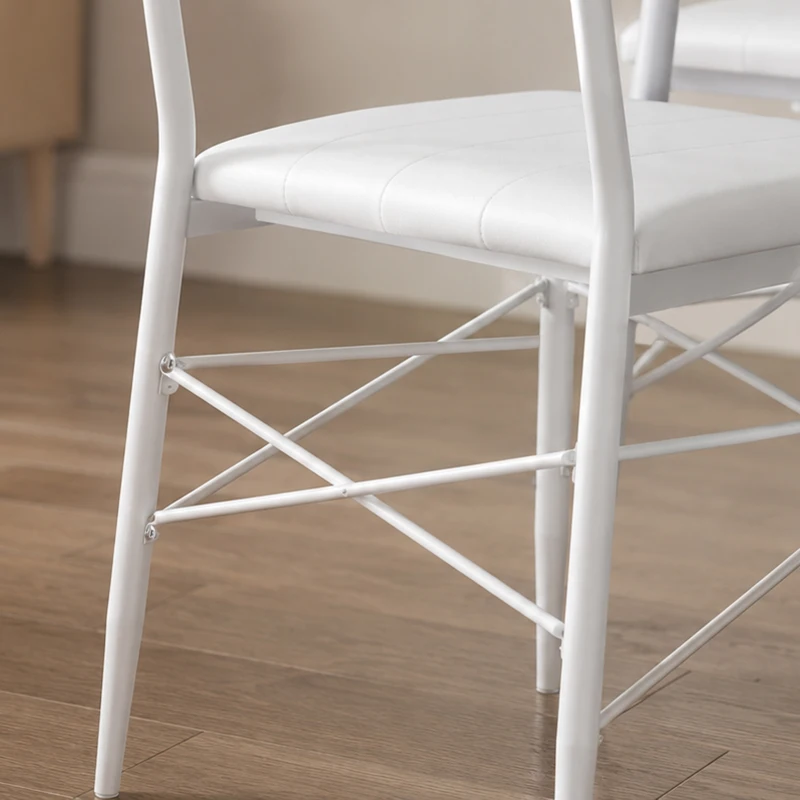 HOMCOM Ensemble Table Salle à Manger avec 2 Chaises et Banc, Assises Rembourrées, pour Salon, Petit Espace, Chêne et Blanc