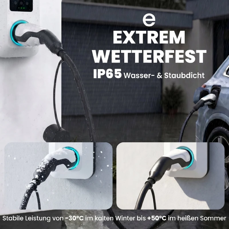 HOMCOM Typ 2 EV-laadkabel, 11 kW, 16 A, Mode 3, 3-fasen, 5 m – Verlengkabel voor elektrische auto's & plug-in hybrides