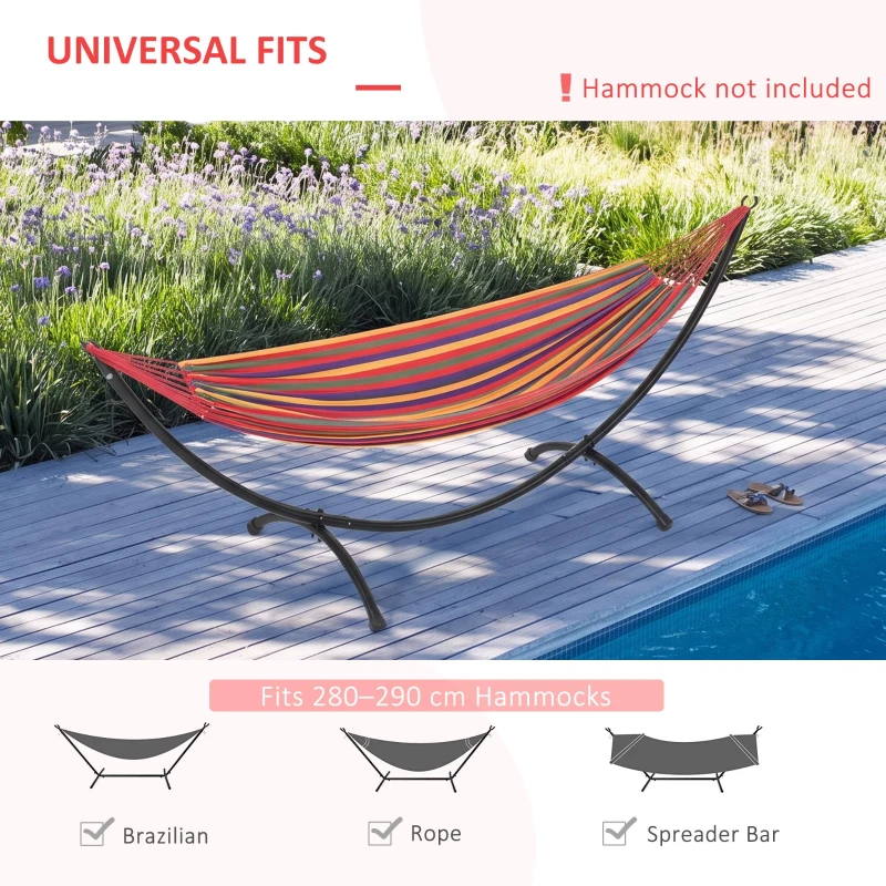 Outsunny 3(m) Universal Hammock Stand Metal Frame Garden Camping Picnic Outdoor Patio Replacement – Stand Only