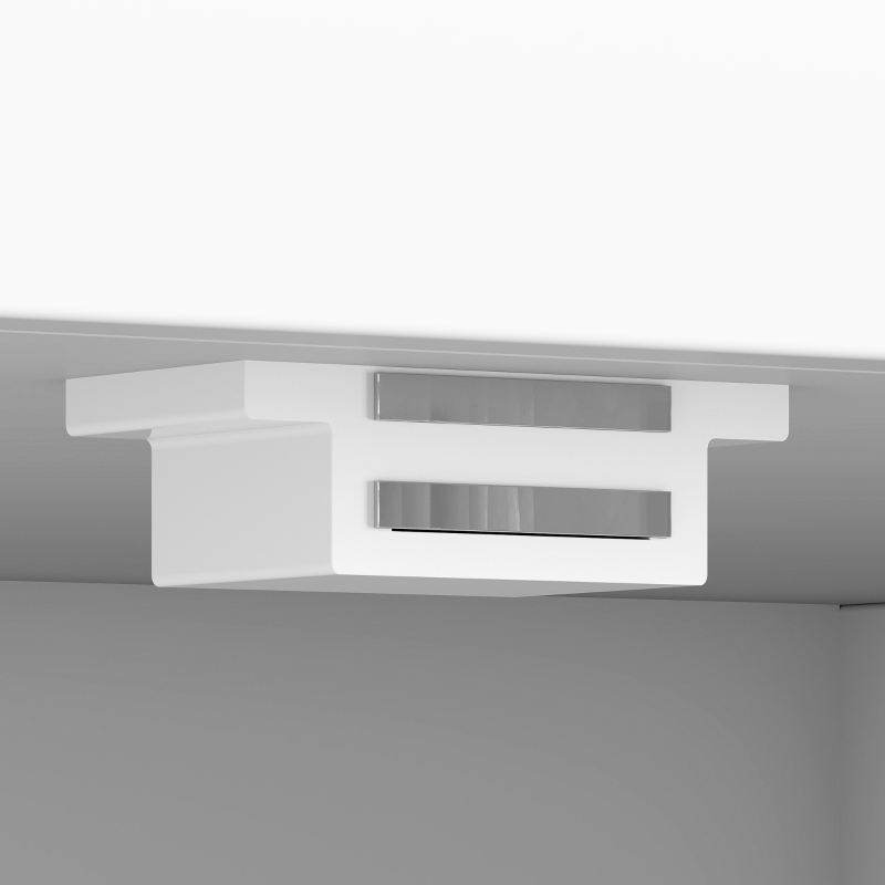 HOMCOM Armário Alto de Cozinha Armário de Cozinha com 4 Portas Gaveta e Prateleiras Ajustáveis Estilo Rústico 62x38x173 cm Branco