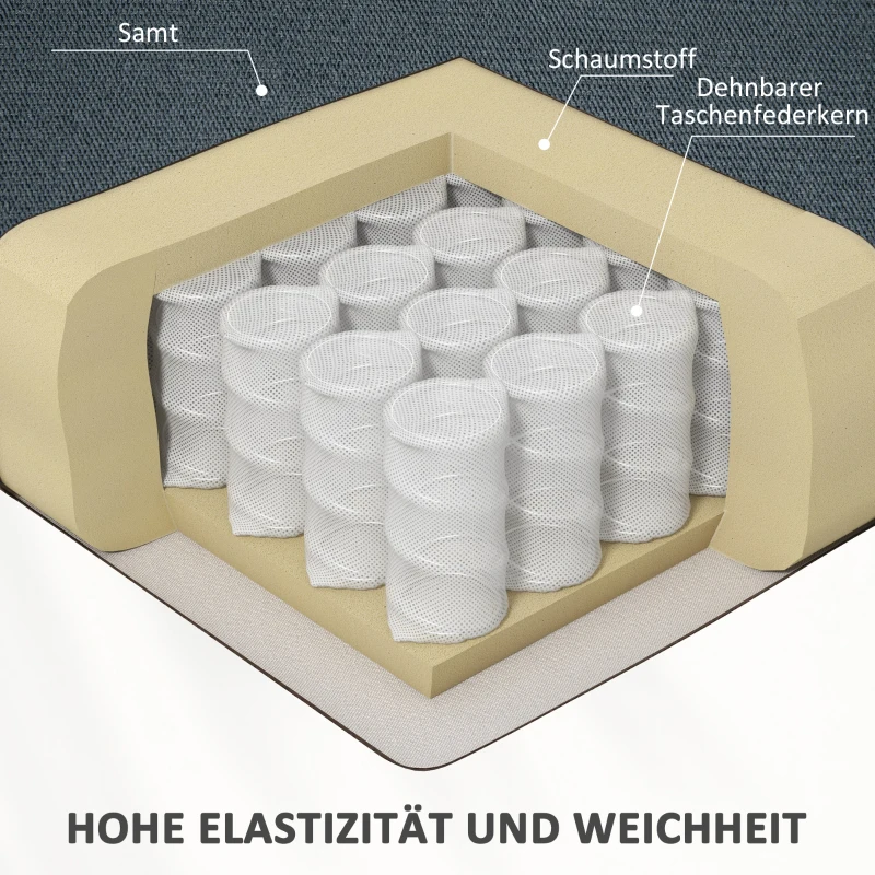 HOMCOM Opsta-stoel met zachte bekleding, elektrisch verstelbare relaxstoel met afstandsbediening en zijvakken, grijs