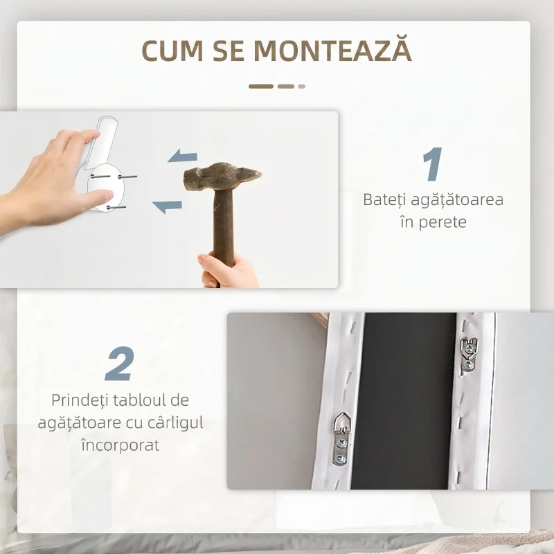 HOMCOM Lucrare de arta pe perete din panza Harta lumii Fotografii de perete pentru camera de zi Decor dormitor, 120 x 90 cm