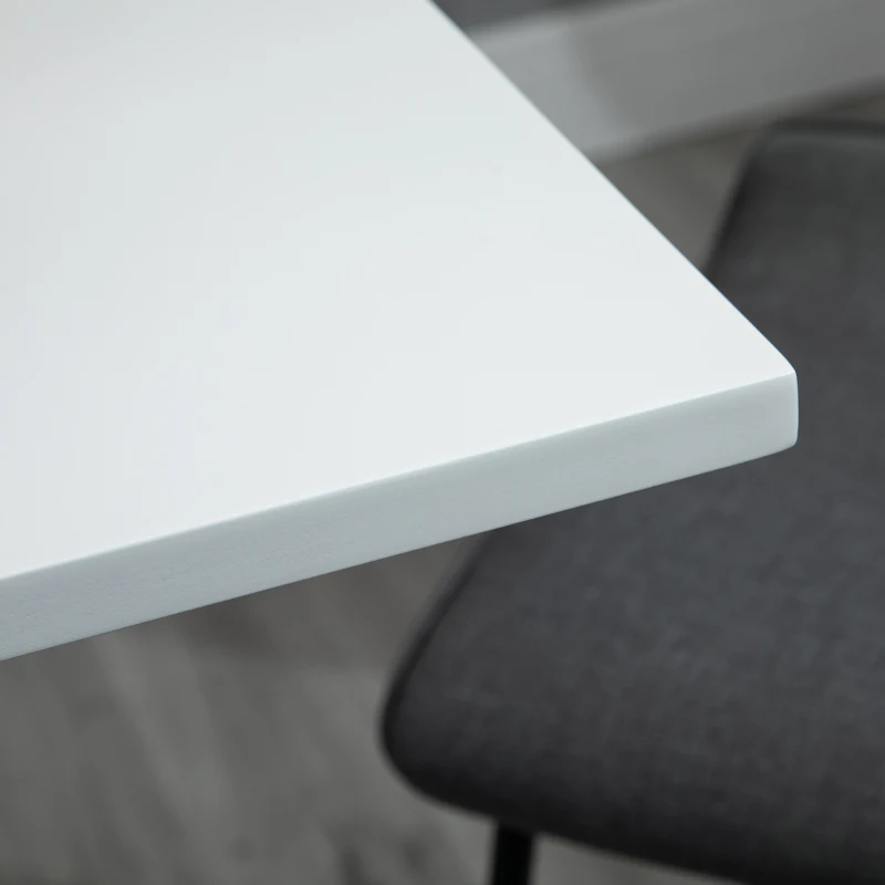 HOMCOM Verstelbare Bartafel, 360° draaibaar, krasbestendige voeten, stabiele metalen basis, Wit