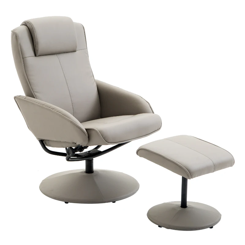 HOMCOM relaxstoel stoel tv-stoel met voetensteun stoel met armsteun 360° draaibaar gijs(m-11)