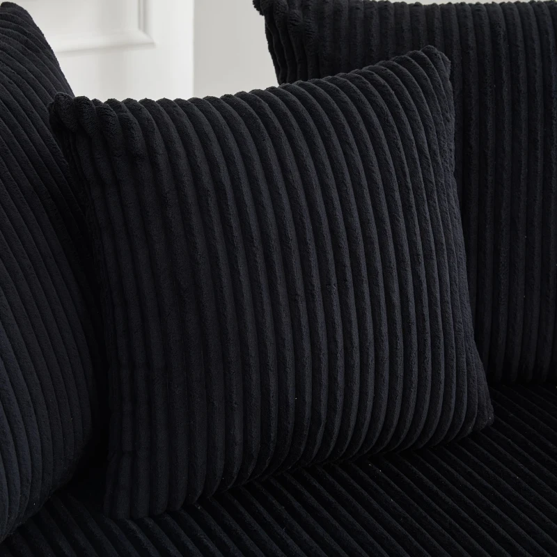 Divano letto con portabicchieri su entrambi i lati e bracciolo pieghevole, 129x170x70 cm, Nero