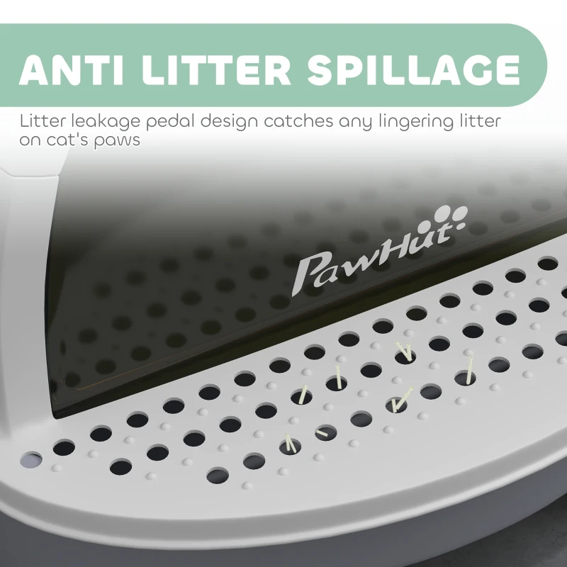 PawHut Enclosed Cat Litter Box w/ Pull-Out Drawer, Scoop, Deodorising Bags for Odour Control, Privacy, Portable, Easy to Clean