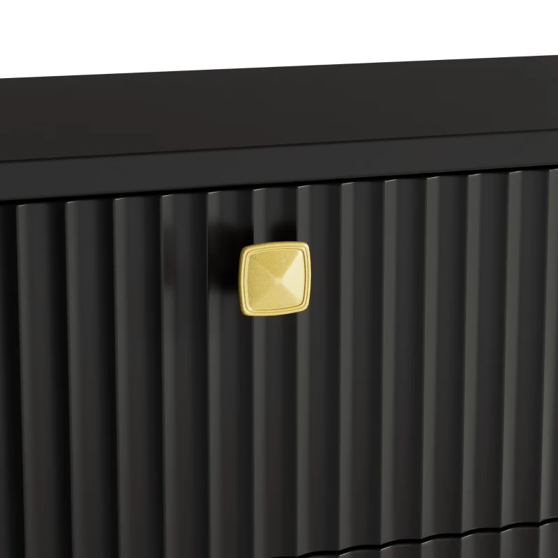 Armadio scarpiera con 3 ante a ribalta salvaspazio dal design moderno, 90x25x121 cm, Nero