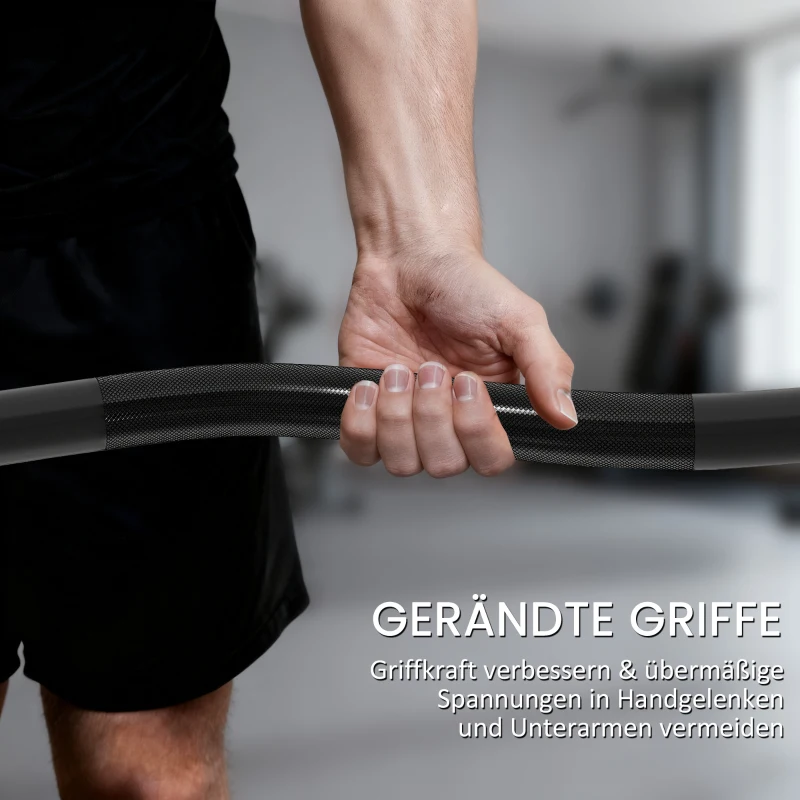 SPORTNOW Olympiastange, Gewichthebe-Stange, 5 cm Hülsen, Stahl, 100 kg Tragkraft, Schwarz