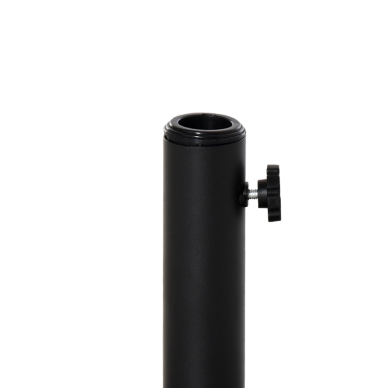 Outsunny Parasolvoet van Cement 14kg Rond met Rotanlook voor Parasol 35mm/38mm/48mm Diameter