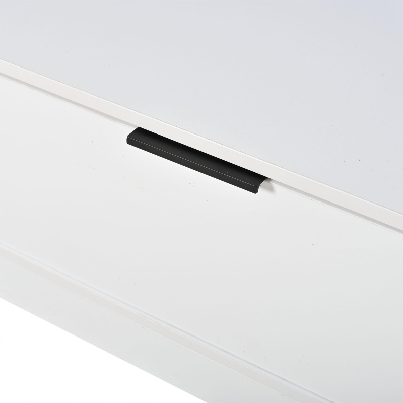 Vitrine LED moderna, iluminação LED RGB, compartimento abatível prático e prateleiras ajustáveis, 80x35x120 cm, Branco