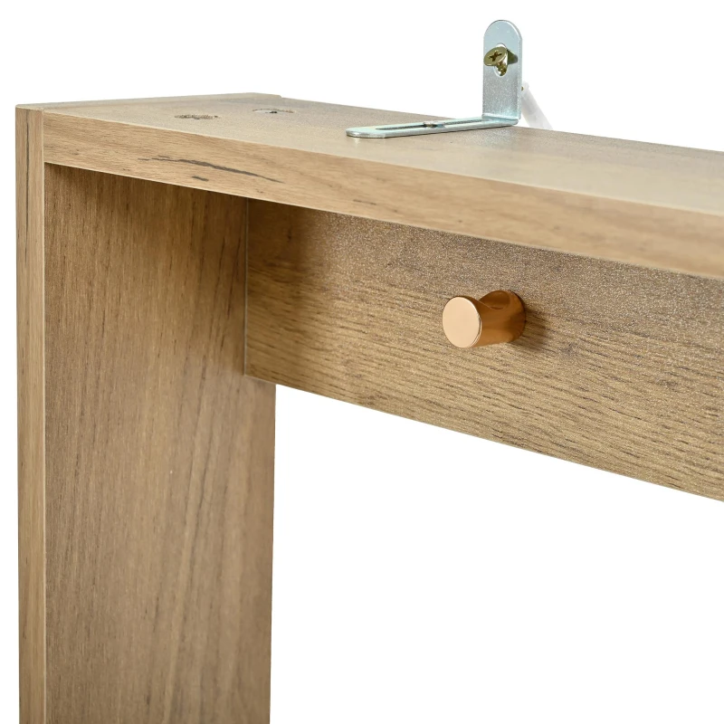 Scarpiera moderna con ganci, ripiani divisori regolabili in altezza e struttura antiribaltamento, 75x24x180 cm, color legno
