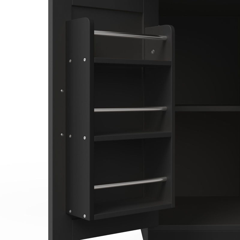 Ilha de cozinha móvel com tampo rebatível, rodízios com travão 360°, para 2–4 pessoas, 120x70x87 cm, Preto