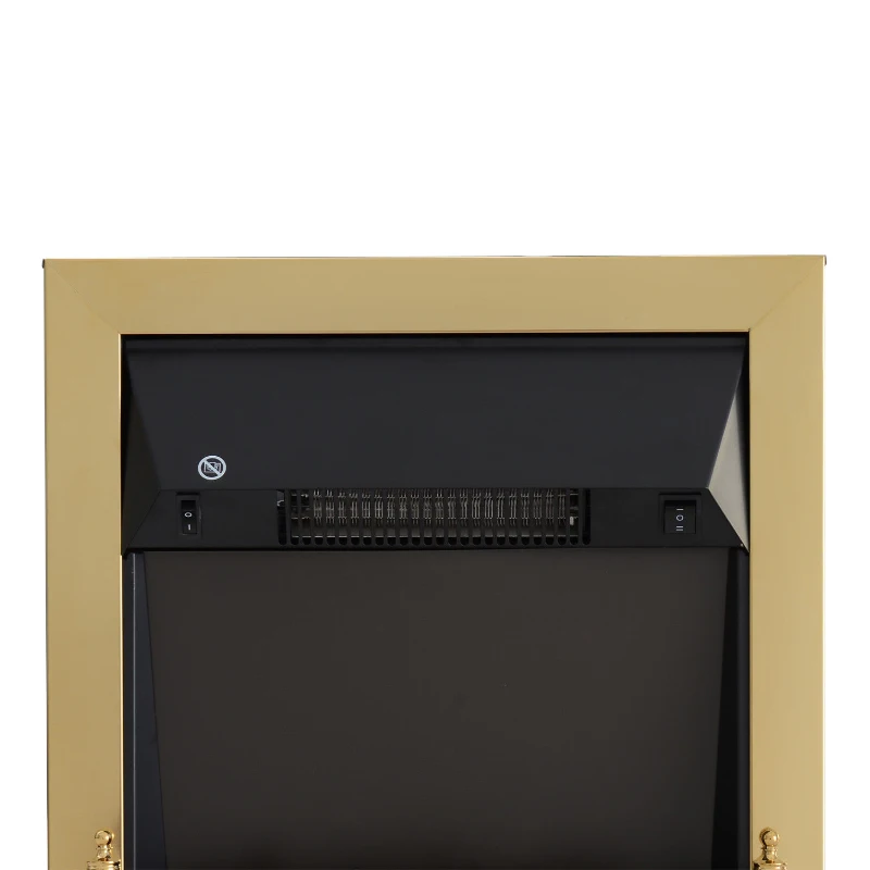 HOMCOM Elektrische kachel haardkachel 2000 W elektrische haard wandhaard vlameffect(m-8)