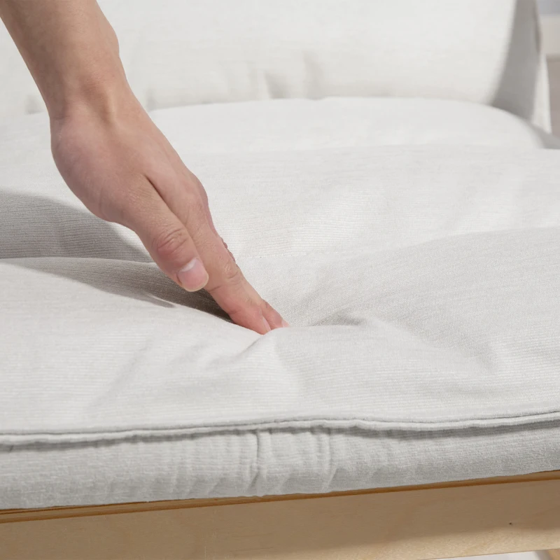 HOMCOM Sessel, Loungesessel mit geschwungenen Beinen und Armlehnen für Wohnzimmer