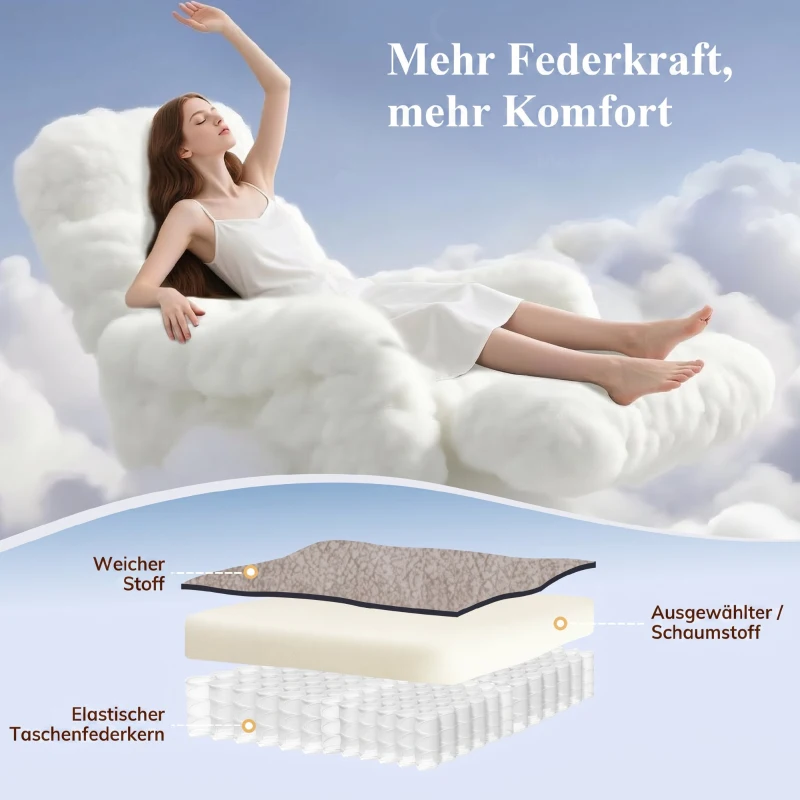 HOMCOM Fernsehsessel mit Aufstehhilfe Elektrisch Relaxsessel mit Vibrationsmassage, Wärme und Liegefunktion, Hellgrau