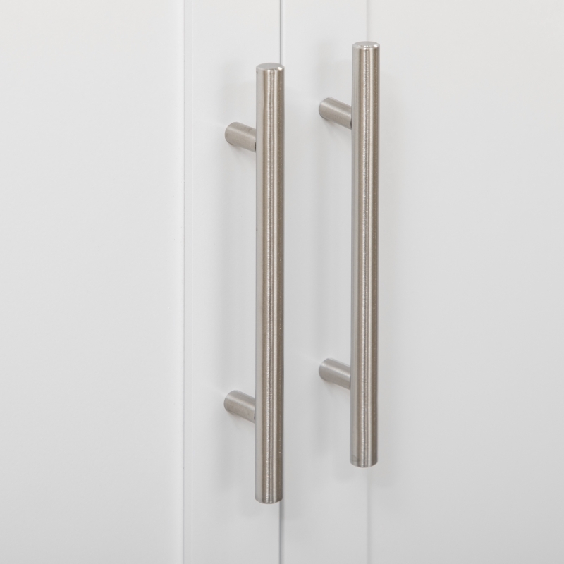 HOMCOM Keukentrolley Serveerwagen Keukeneiland, 1 Kruidenrek, 1 Handdoekhouder, 109 cm x 40 cm x 89 cm, Wit