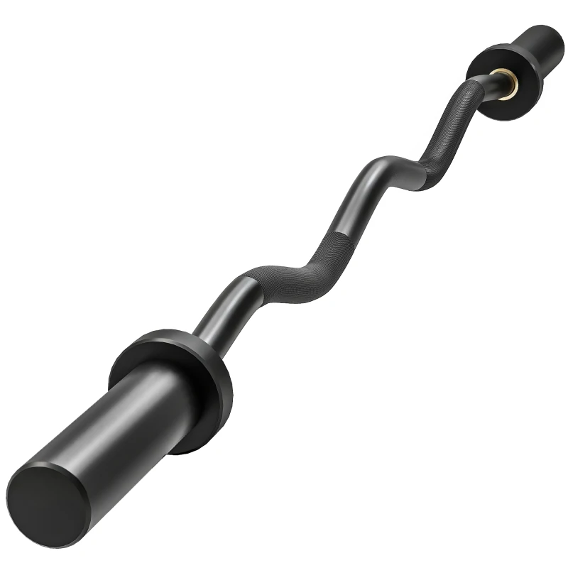 SPORTNOW Olympiastange, Gewichthebe-Stange, 5 cm Hülsen, Stahl, 100 kg Tragkraft, Schwarz