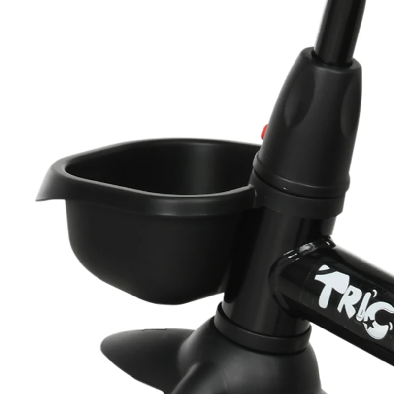AIYAPLAY Triciclo Infantil 2-5 Años con Asiento Regulable Bicicleta para Niños con Cesta y Guardabarros Negro