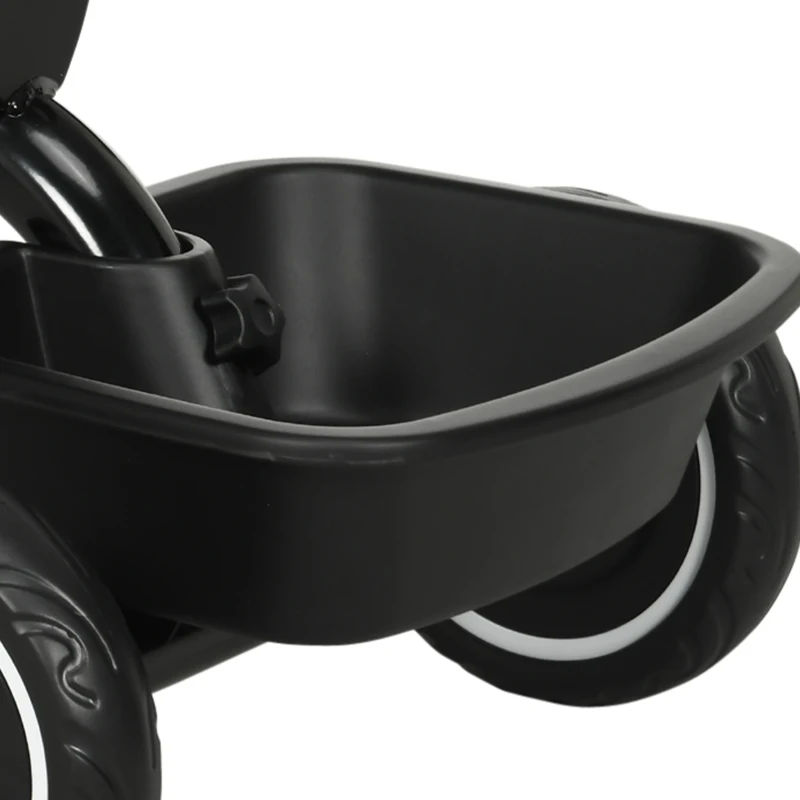 AIYAPLAY Triciclo Infantil 2-5 Años con Asiento Regulable Bicicleta para Niños con Cesta y Guardabarros Negro