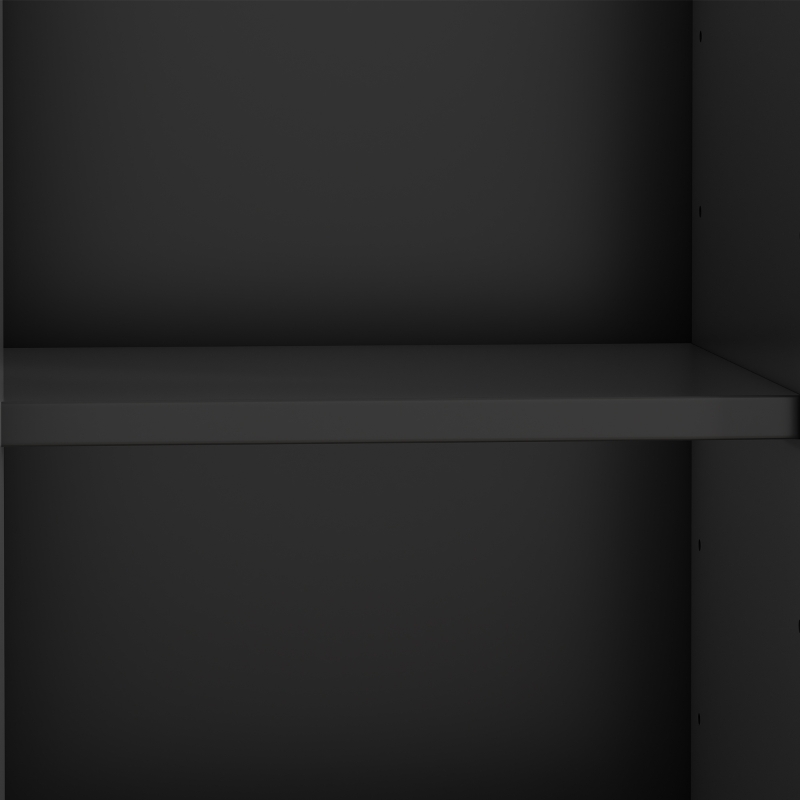 Armadio scarpiera con 3 ante a ribalta salvaspazio dal design moderno, 90x25x121 cm, Nero
