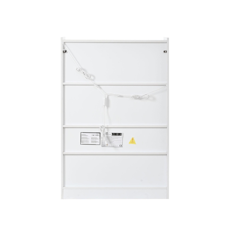Vitrine LED moderna, iluminação LED RGB, compartimento abatível prático e prateleiras ajustáveis, 80x35x120 cm, Branco