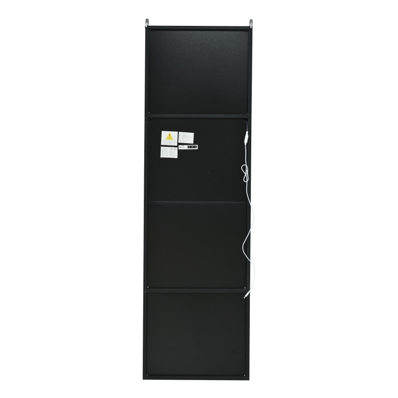 Vitrine para sala de estar, design estreito e alto com amplo espaço de arrumação, 35x50x165 cm, Preto