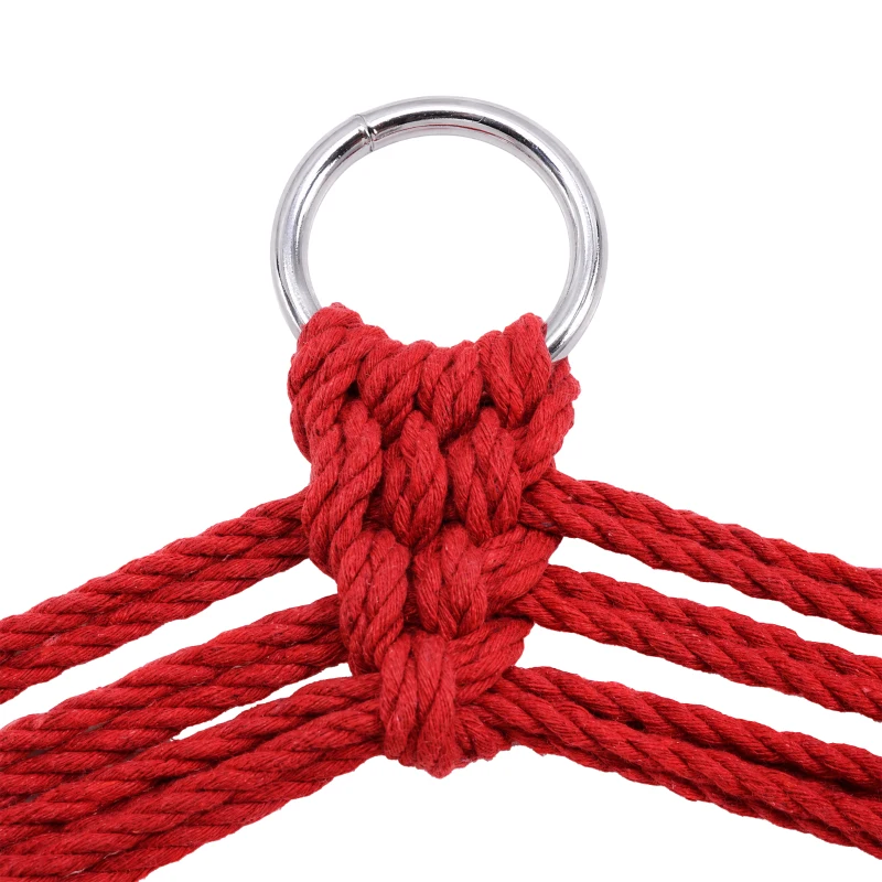 Outsunny Hangstoel zwevende stoel hangmat stoel gestoffeerde stoel buiten 100 x 60 cm tot 120 kg