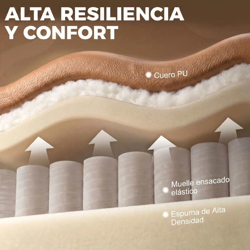 HOMCOM Sillón de Masaje Reclinable Manual 150° Calefactable con Mando Portavasos Piel PU Marrón Claro