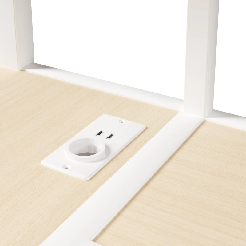 Cama alta 140 x 200 cm, prateleira integrada e 3 gavetas, sem colchão, 251x146x170 cm, Branco