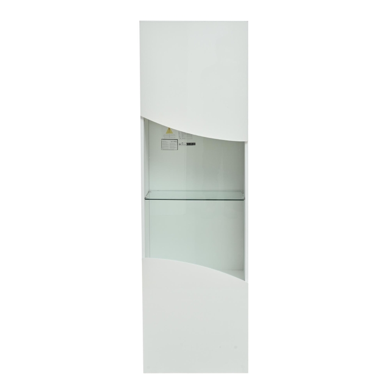 Vetrina portaoggetti dal design stretto e alto, 35x50x165 cm, Bianco