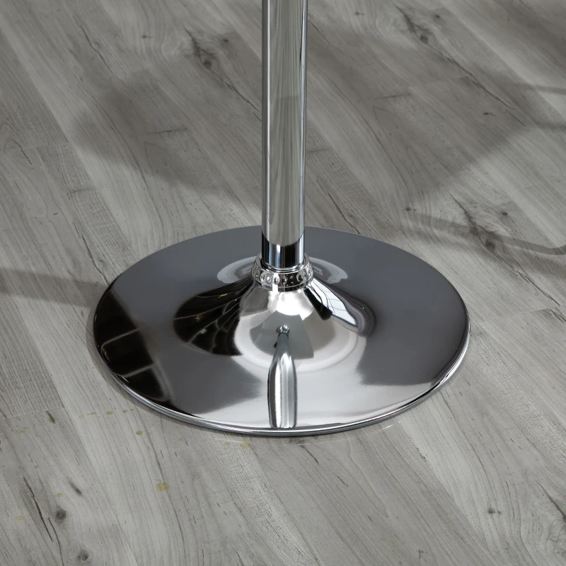 HOMCOM Verstelbare Bartafel, 360° draaibaar, krasbestendige voeten, stabiele metalen basis, Wit