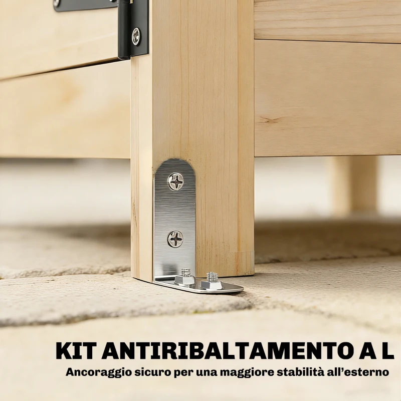 Outsunny Armadio Esterno: Casetta Giardino con Porta Ventilata e Kit Antiribaltamento.