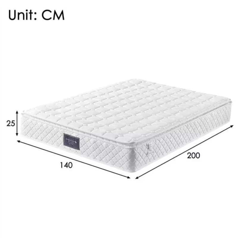 Letto matrimoniale 140x200 cm con leva idraulica, struttura in metallo con rete a doghe in legno, 217x143x107 cm, Grigio
