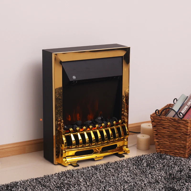 HOMCOM Elektrische kachel haardkachel 2000 W elektrische haard wandhaard vlameffect(m-2)