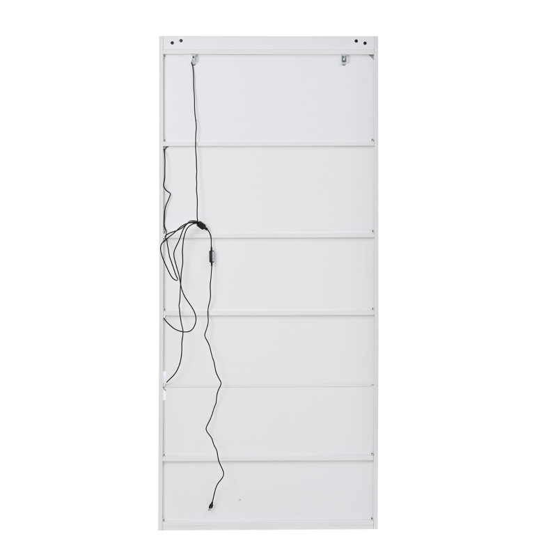 Vitrine alta, iluminação LED controlada por app, 6 prateleiras, 80x34x180 cm, Branco