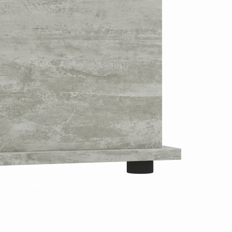 HOMCOM Baúl de Almacenamiento Banco con Tapa Abatible y Bisagras de Seguridad 80x40x45 cm Gris