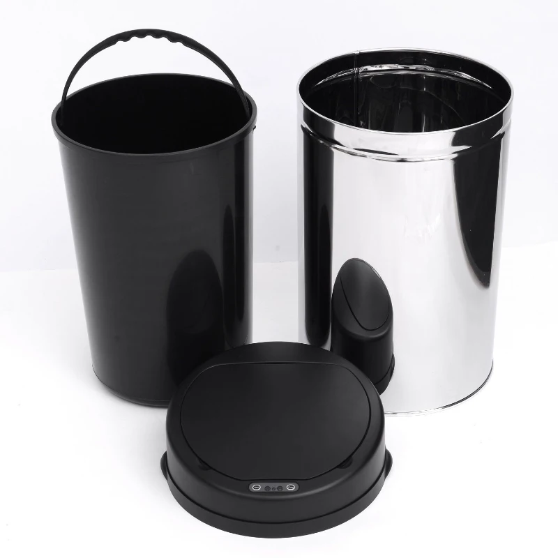 HOMCOM afvalemmer met automatische sensor met binnenemmer 30 l / rond