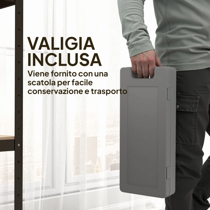 HOMCOM Set di Manubri Pesi Fitness da 6 kg con Impugnatura Antiscivolo e Valigetta, Multicolore