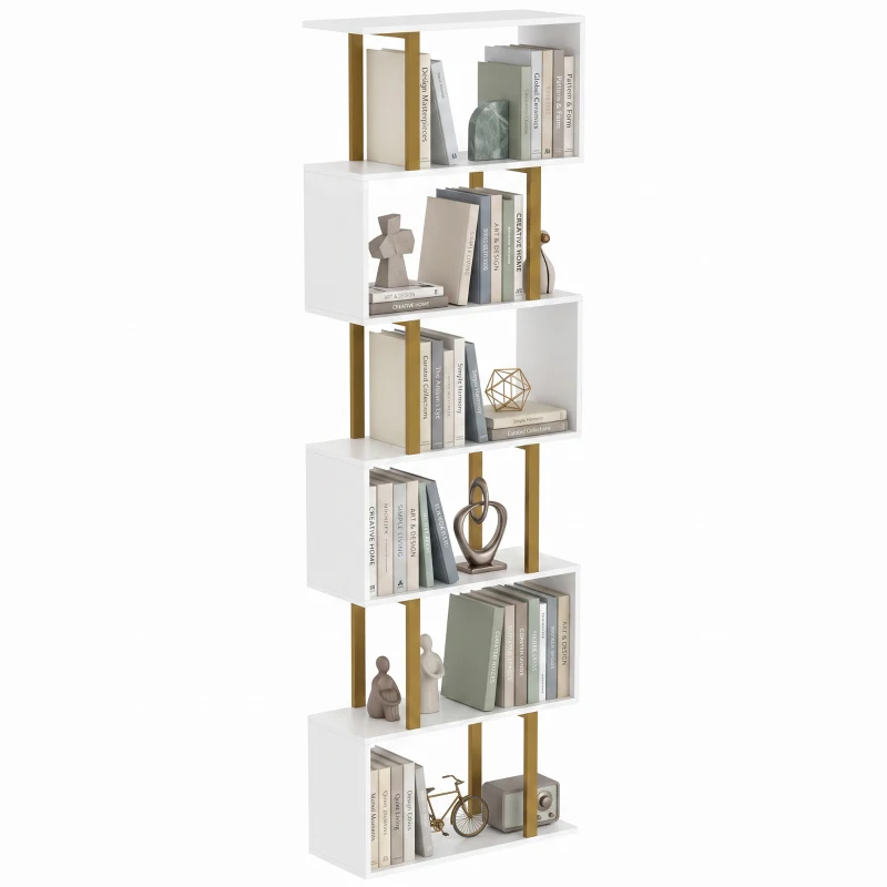 HOMCOM standing units free bookshelves industrial case bedroom