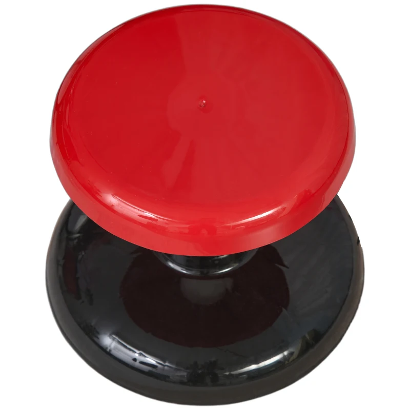 HOMCOM Kit de Batterie pour Enfants avec Tabouret, Clavier Électronique, Microphone, Connecté via USB, 77,5x40x76,5cm, Rouge(m-11)