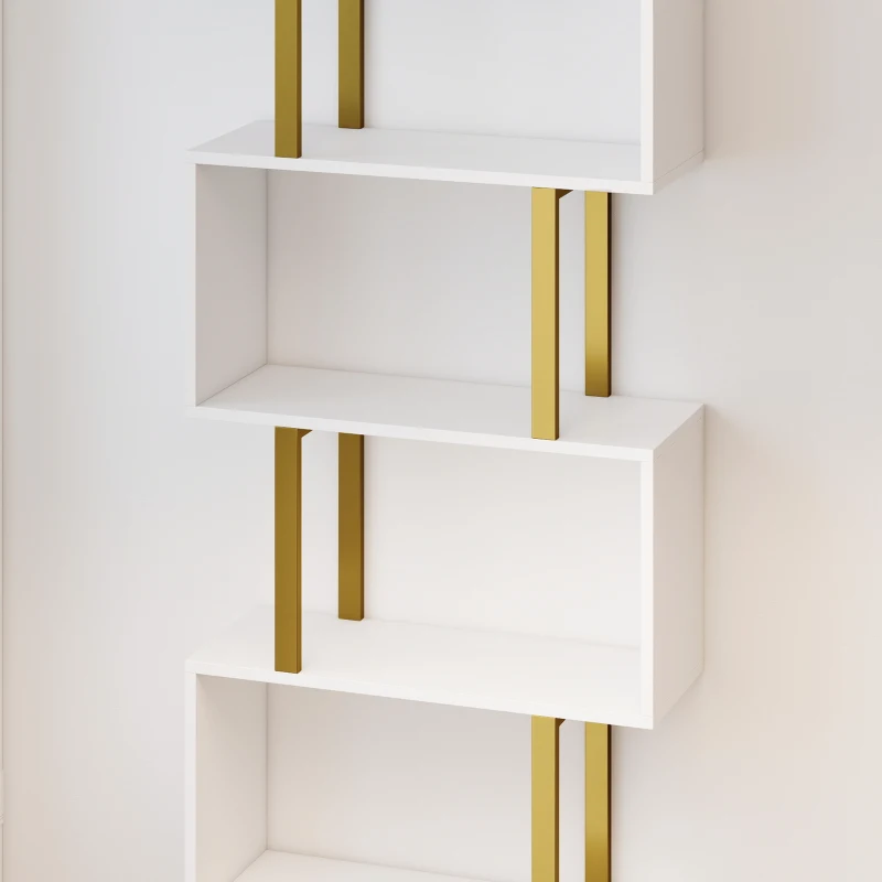 HOMCOM standing units free bookshelves industrial case bedroom