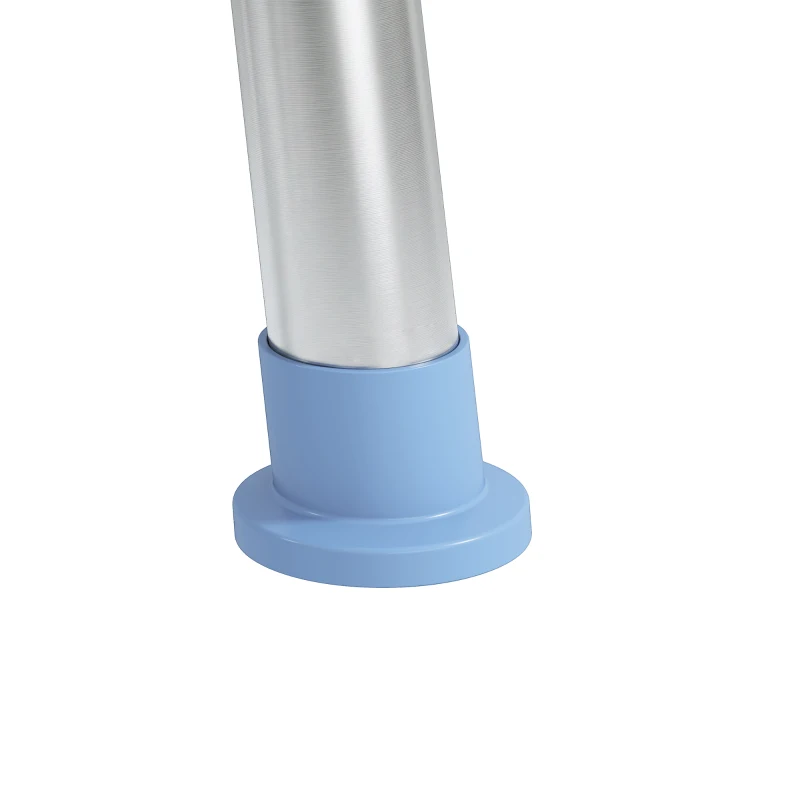 HOMCOM Tabouret de Douche Ronde Pivotant 360°, Hauteur Réglable, Dossier, Pieds Antidérapants, 38,5x37,5x75cm, Bleu Clair