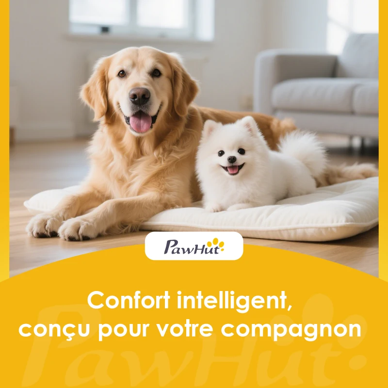 PawHut Lit Chien Sureleve avec Parasol, Lit de Camp Chien Chat sur Pieds Tissu Oxford Respirant, Anti-UV Cadre en Métal Sac de Transport Inclus Couchage Extérieur pour Chat 122 x 92 x 108 cm Gris Noir