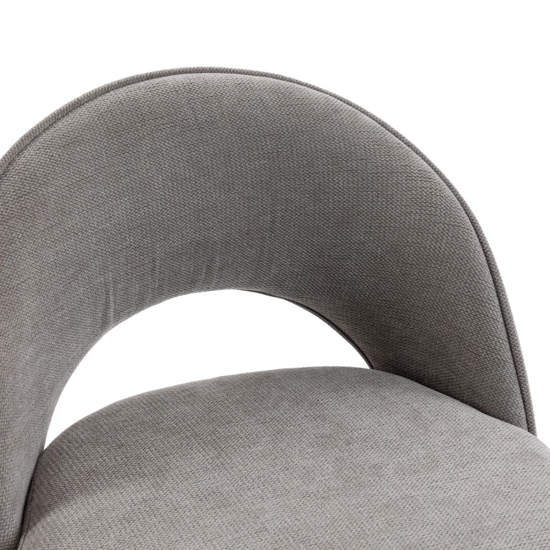 HOMCOM Lot de 2 Tabourets de Bar, Chaises de Bar Réglables en Hauteur, Assise Rembourrée en Chenille, Pivotant 360°, Gris