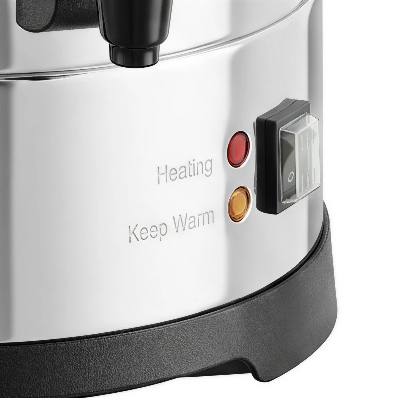 HOMCOM 24L Catering Urn, 2500W Stainless Steel Hot Water Boiler Dispenser with Thermostat, Keep Warm Function and Easy Pour Tap