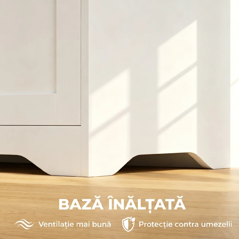 HOMCOM Bancă de Depozitare cu cu 2 Balamale de Siguranță 100 cm, PAL, Alb