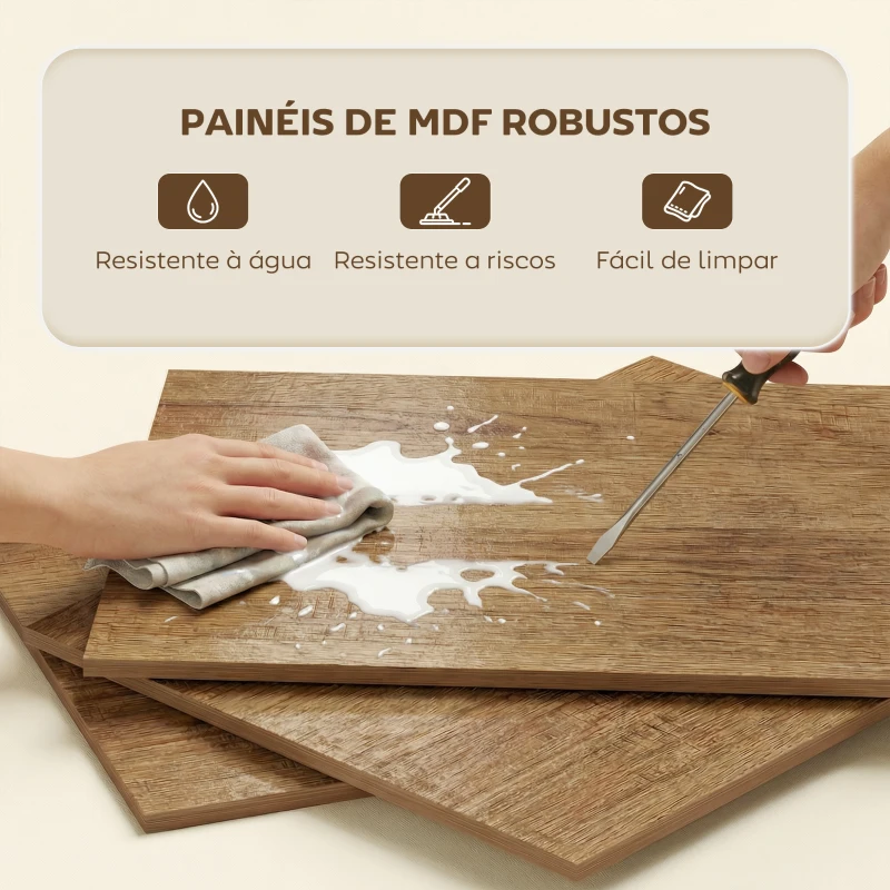 HOMCOM Estante de 5 Níveis Estante de Livros Estreita Estante em Forma de S 80x24x200 cm Carvalho