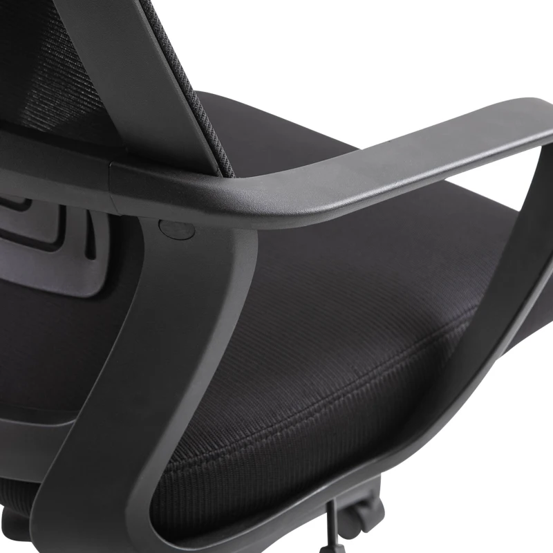 Vinsetto Ergonomic Office Chair, High Back Computer Chair, Mesh Desk Chair with Lumbar Support, Headrest, Wheel, Adjustable Height, Black